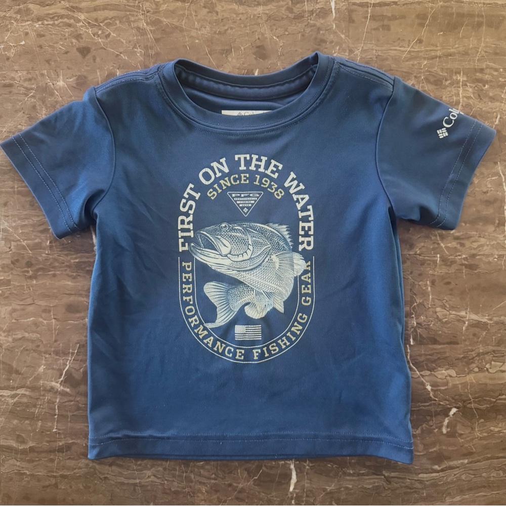 Columbia Kids Navy Fishing Graphic Tee